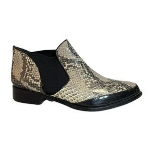 Pour la Victoire Snake Print Chelsea Ankle Boots
